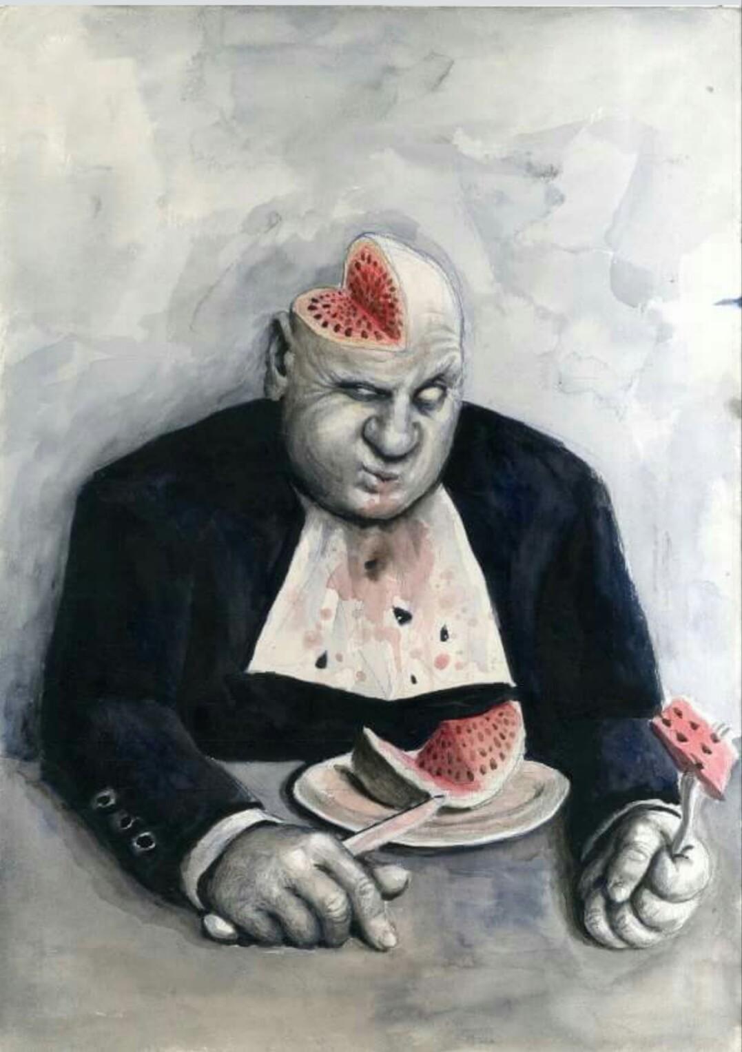 Bez naziva II, Aleksandar Todorović, kombinovana tehnika na papiru