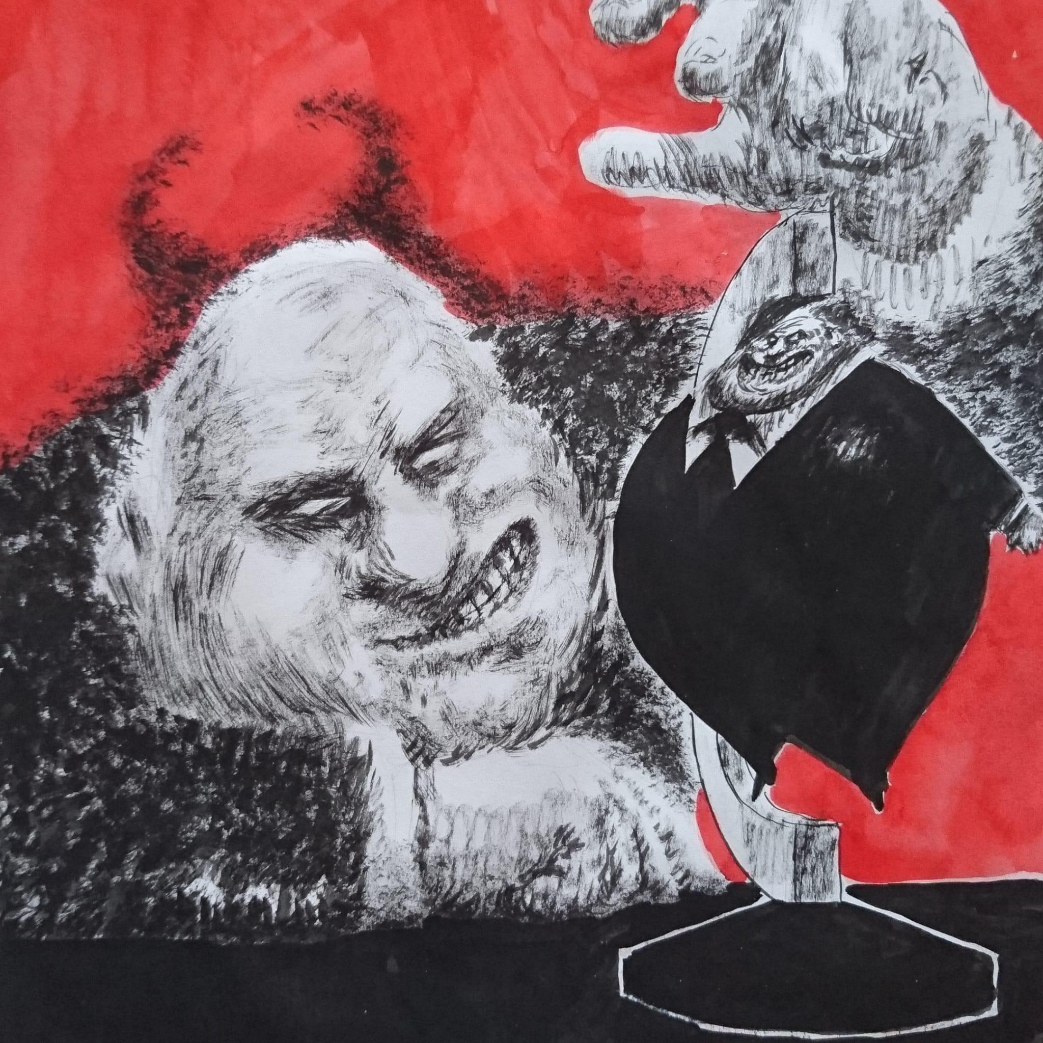 Bez naziva IV, Aleksandar Todorović, kombinovana tehnika na papiru