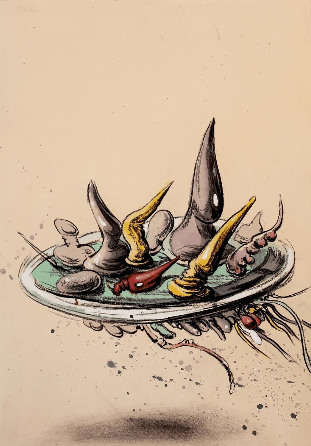 Primordial Spasm 1, Vladimir Lalić, kombinovana tehnika na papiru