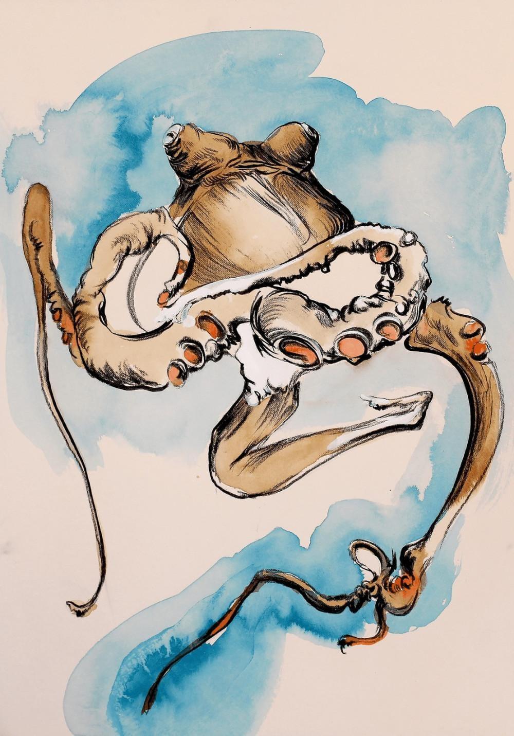 Primordial Spasm 5, Vladimir Lalić, kombinovana tehnika na papiru