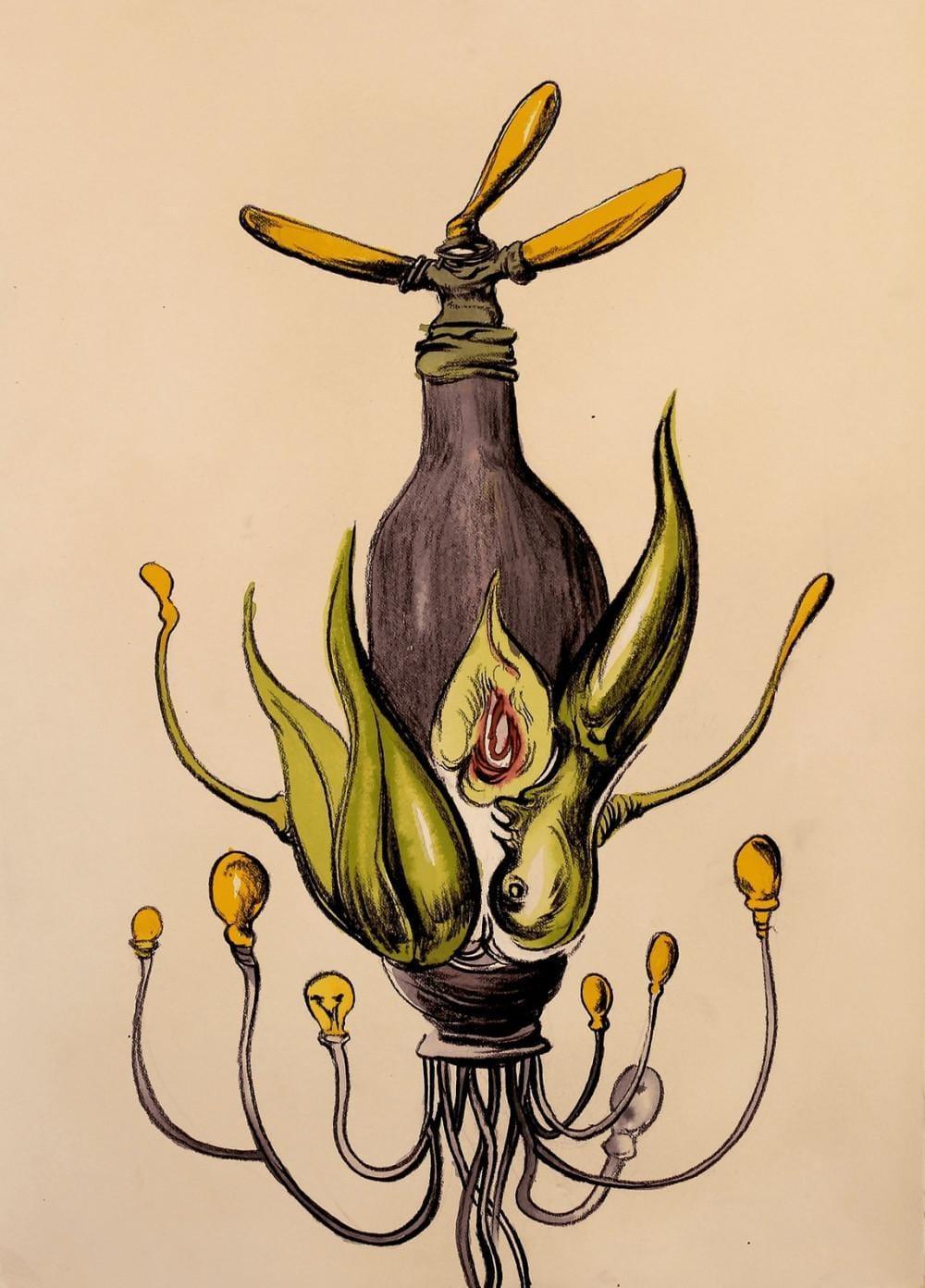 Primordial Spasm 6, Vladimir Lalić, kombinovana tehnika na papiru