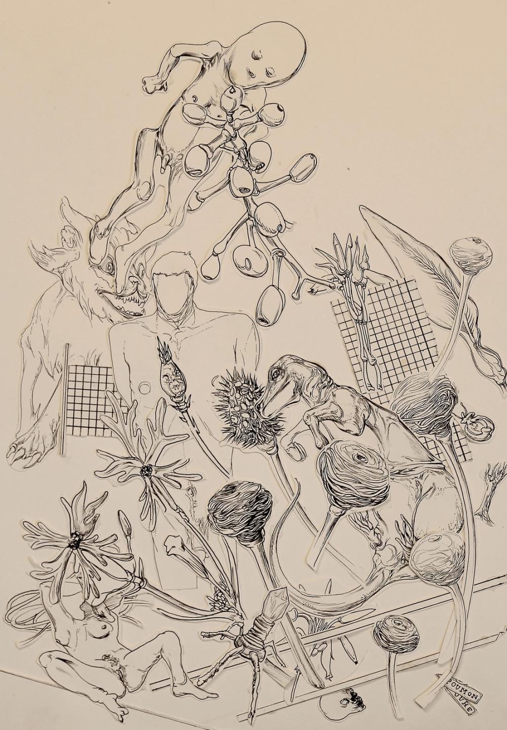 Linear Constructs 2, Vladimir Lalić, tuš na papiru