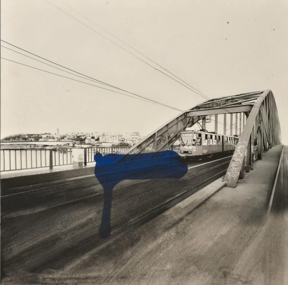 Rad na papiru Belgrade Blues 8, umetnik Nemanja Maraš