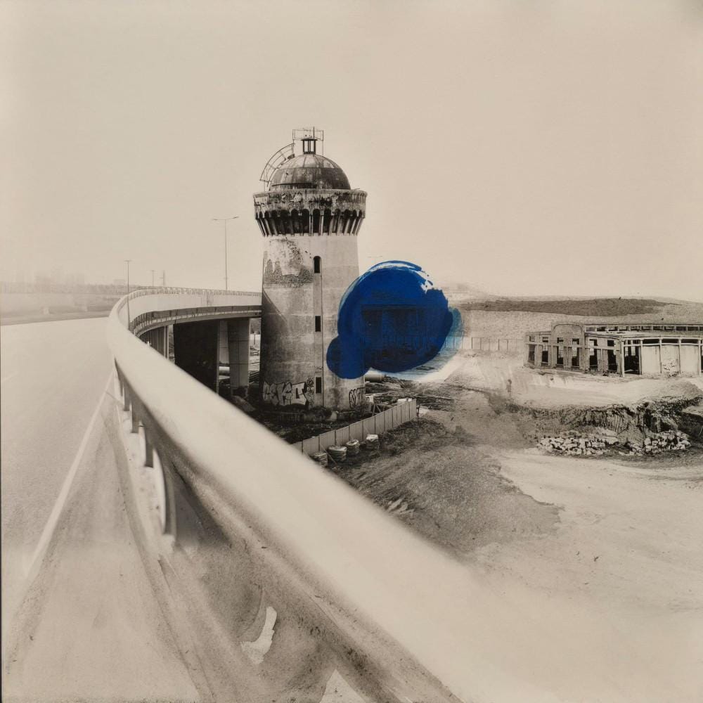 Rad na papiru Belgrade Blues 4, umetnik Nemanja Mara