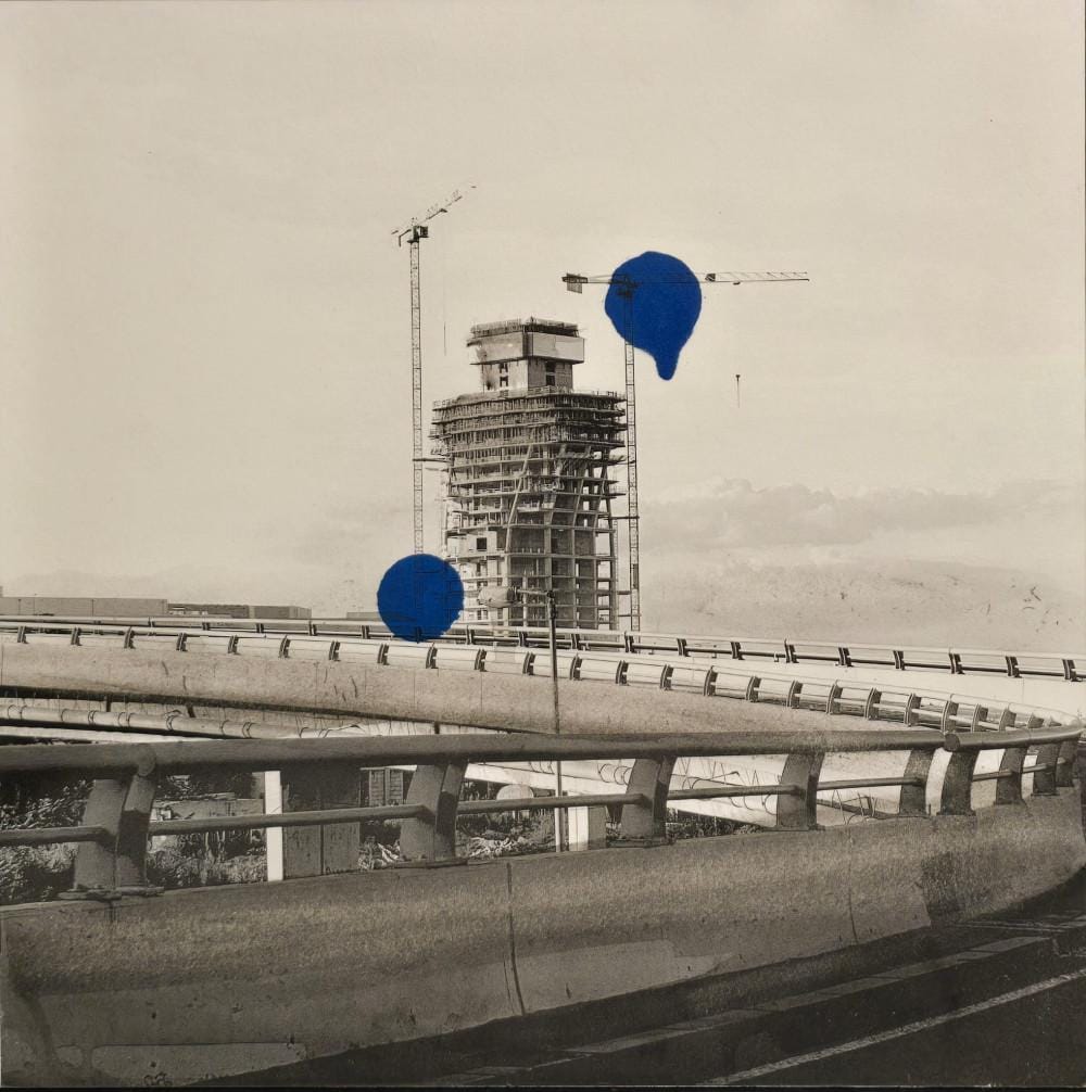 Rad na papiru Belgrade Blues 2, umetnik Nemanja Maraš