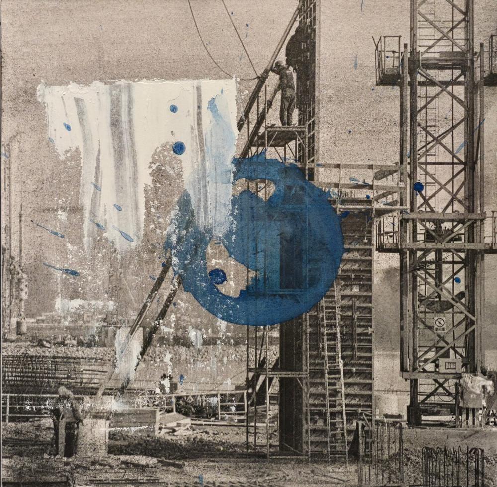 Rad na papiru Belgrade Blues 1, umetnik Nemanja Maraš