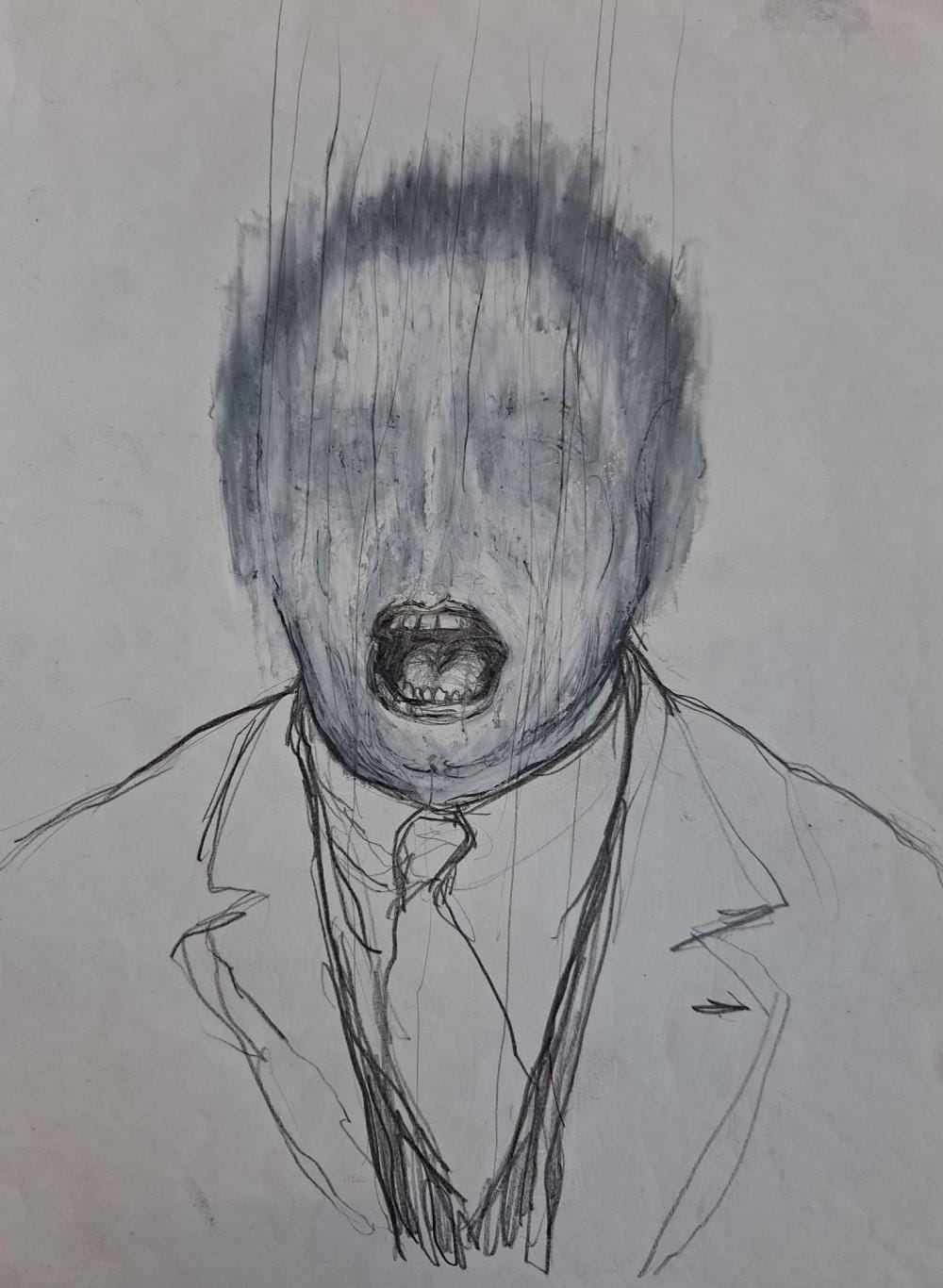 Shark Tales 2, Predrag Damjanović, kombinovana tehnika na papiru