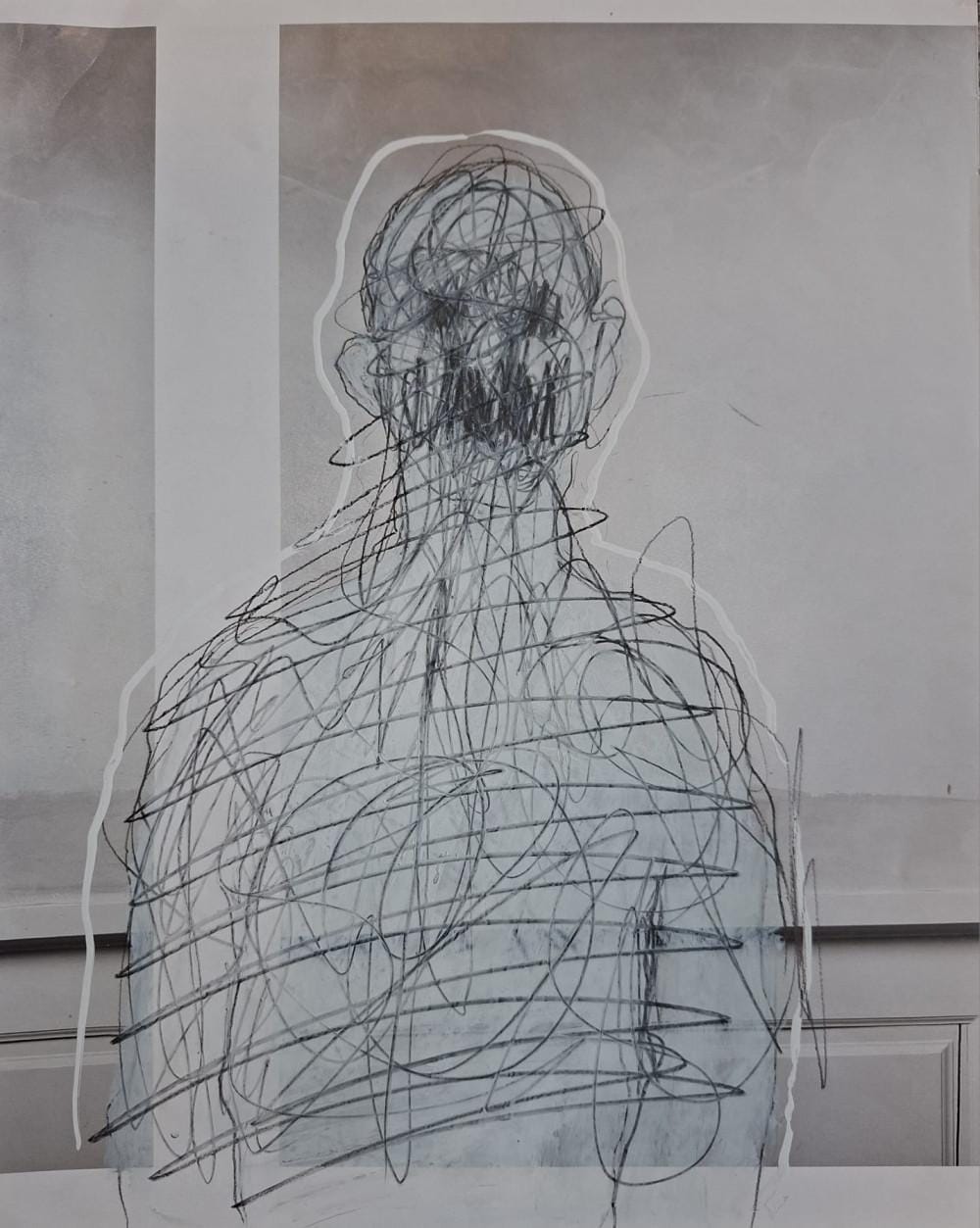 Shark Tales 3, Predrag Damjanović, kombinovana tehnika na papiru