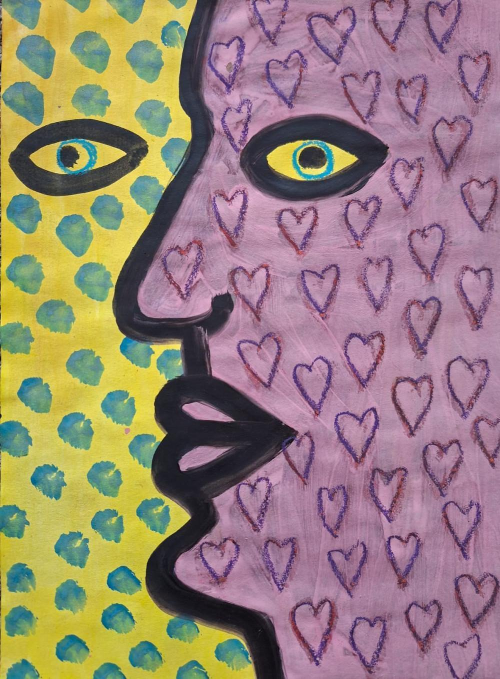 Bez naziva 20, Biljana Vilimon, kombinovana tehnika na papiru