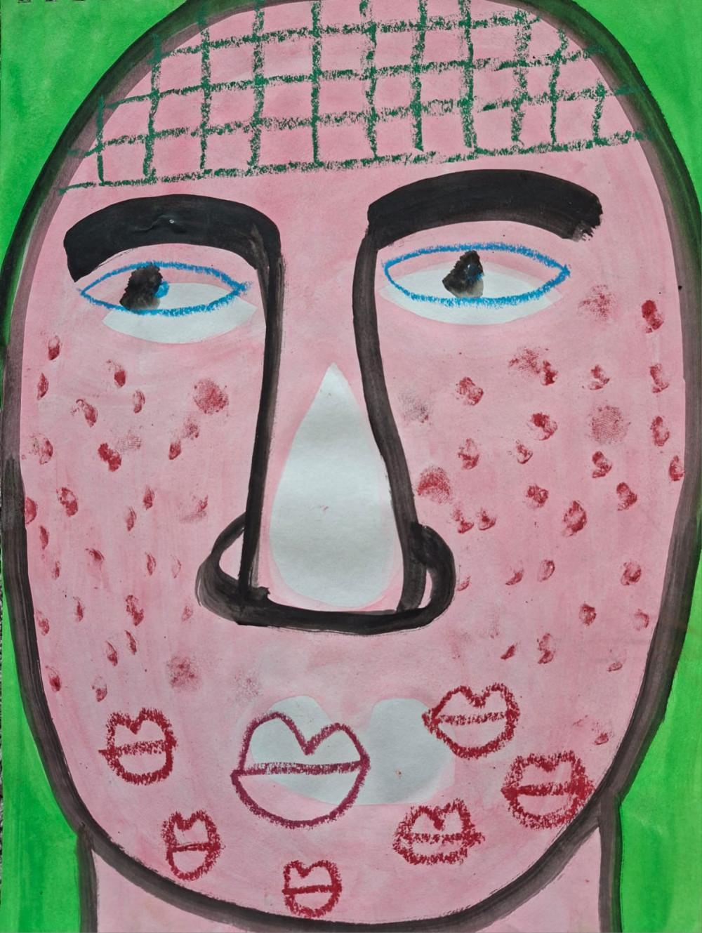 Bez naziva 17, Biljana Vilimon, kombinovana tehnika na papiru