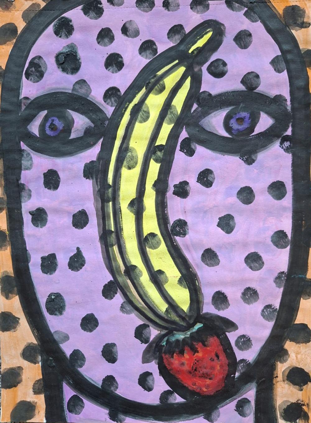 Bez naziva 18, Biljana Vilimon, kombinovana tehnika na papiru