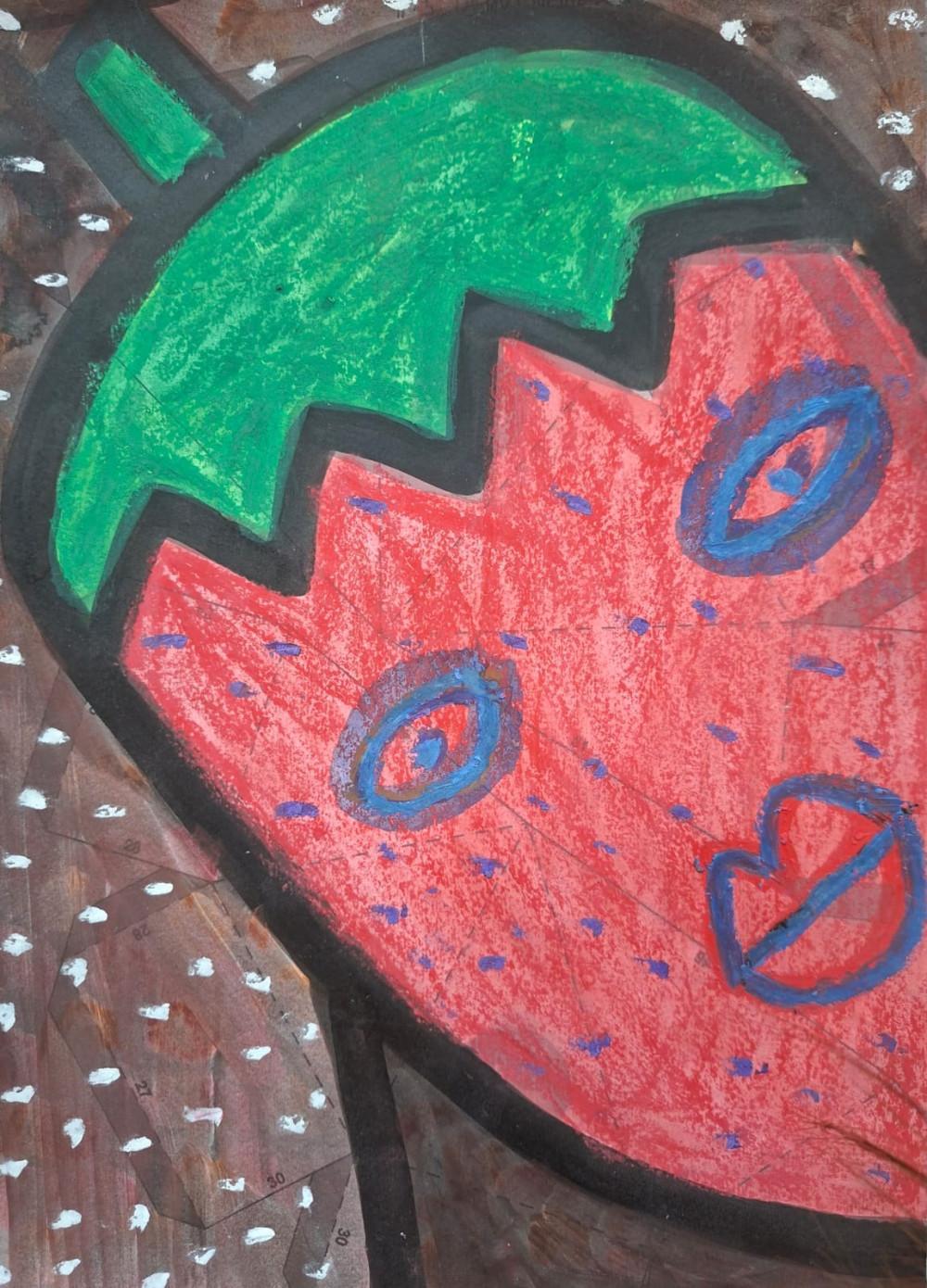 Bez naziva 14, Biljana Vilimon, kombinovana tehnika na papiru