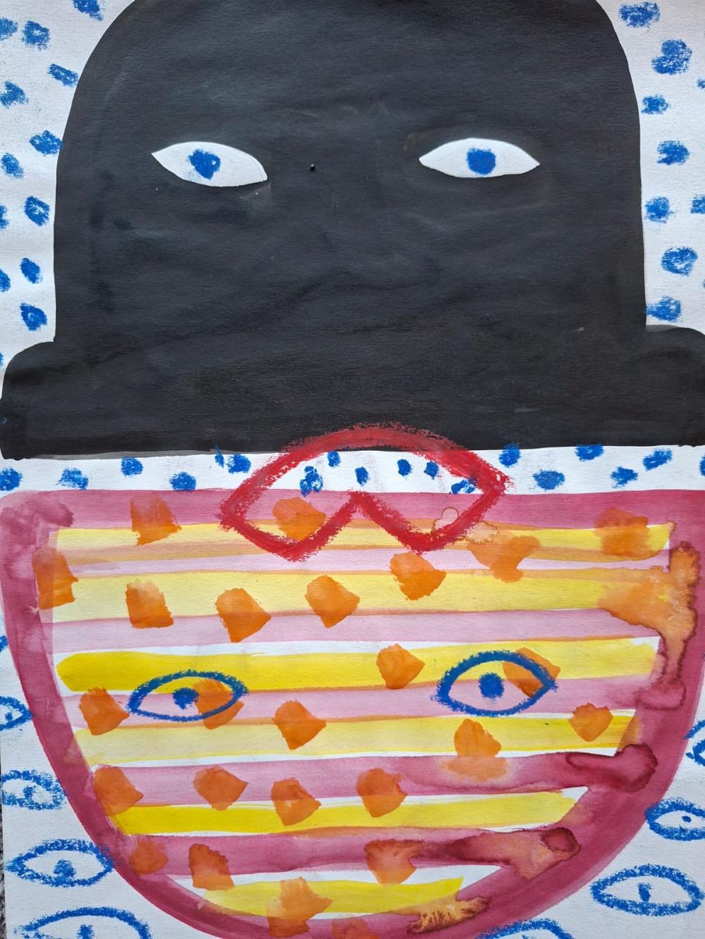 Bez naziva 1, Biljana Vilimon, kombinovana tehnika na papiru