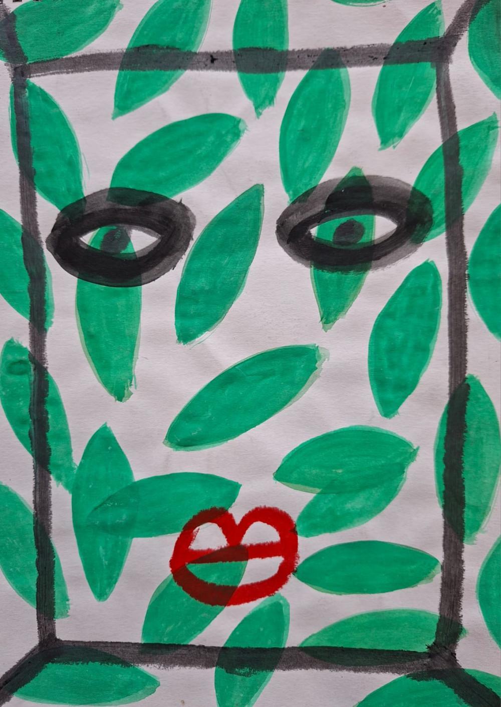 Bez naziva 2, Biljana Vilimon, kombinovana tehnika na papiru