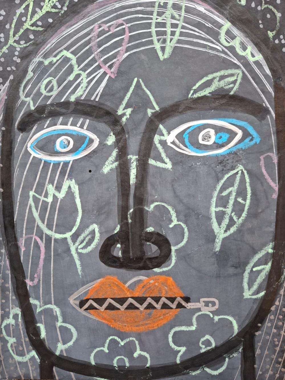 Bez naziva 3, Biljana Vilimon, kombinovana tehnika na papiru