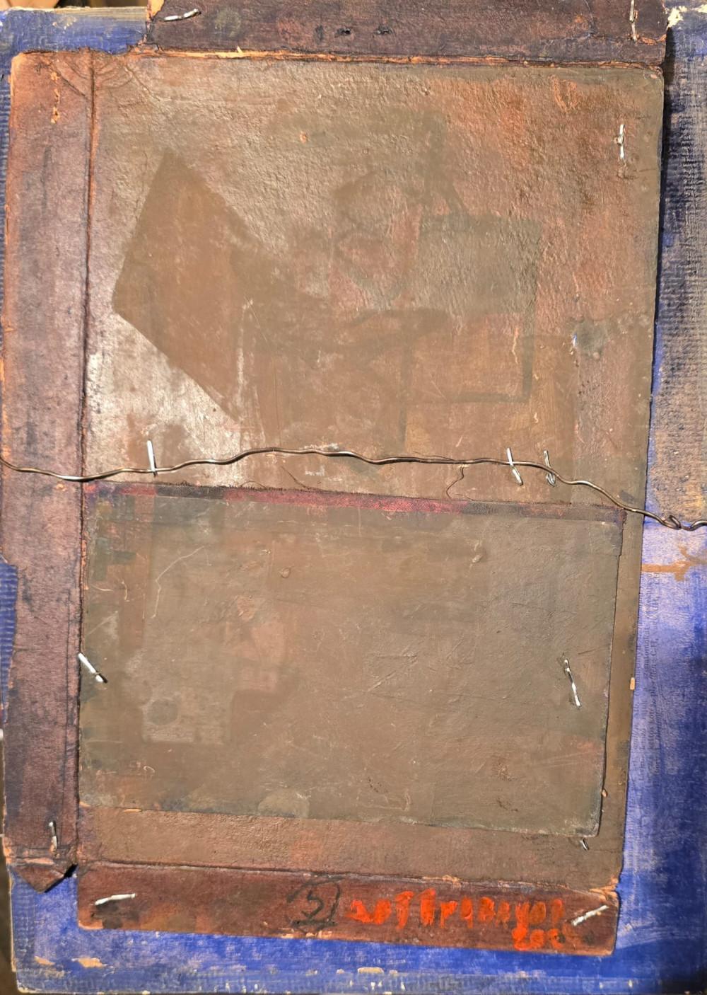 Bez naziva 7, Srba Travanov, ulje na kartonu