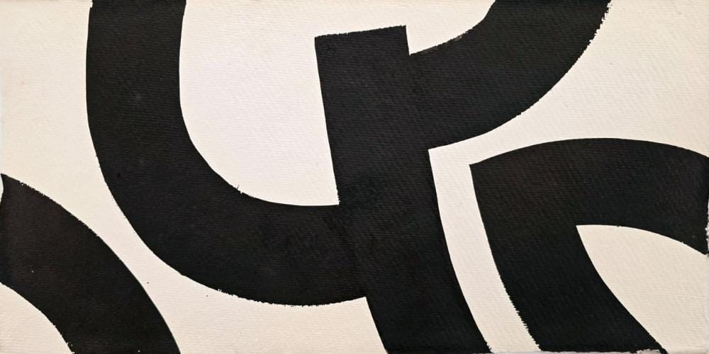 Bez naziva 2, Saša Pančić, tuš i kombinovana tehnika na ručno rađenom papiru