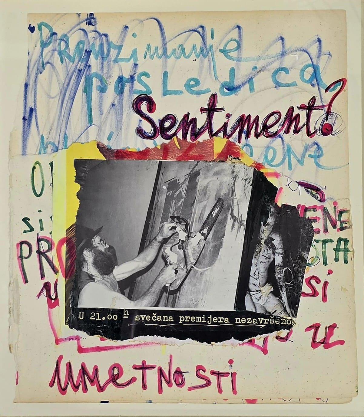 Sentiment?, Nenad Džoni Racković, kombinovana tehnika na papiru