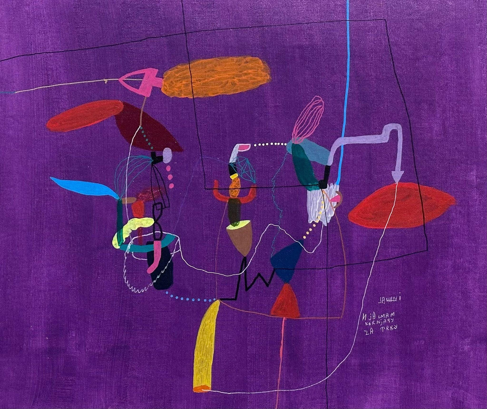 I ja imam kornjaču za trku, Joškin Šiljan, akril na platnu