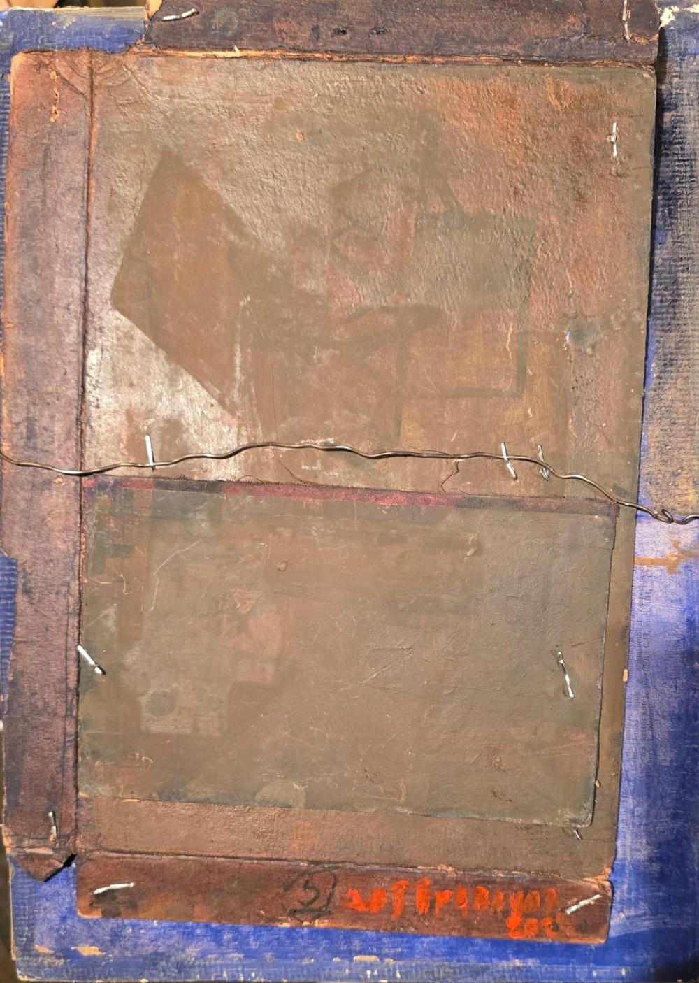 Bez naziva 7, Srba Travanov, ulje na kartonu