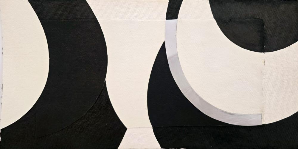 Bez naziva 4, Saša Pančić, tuš i kombinovana tehnika na ručno rađenom papiru