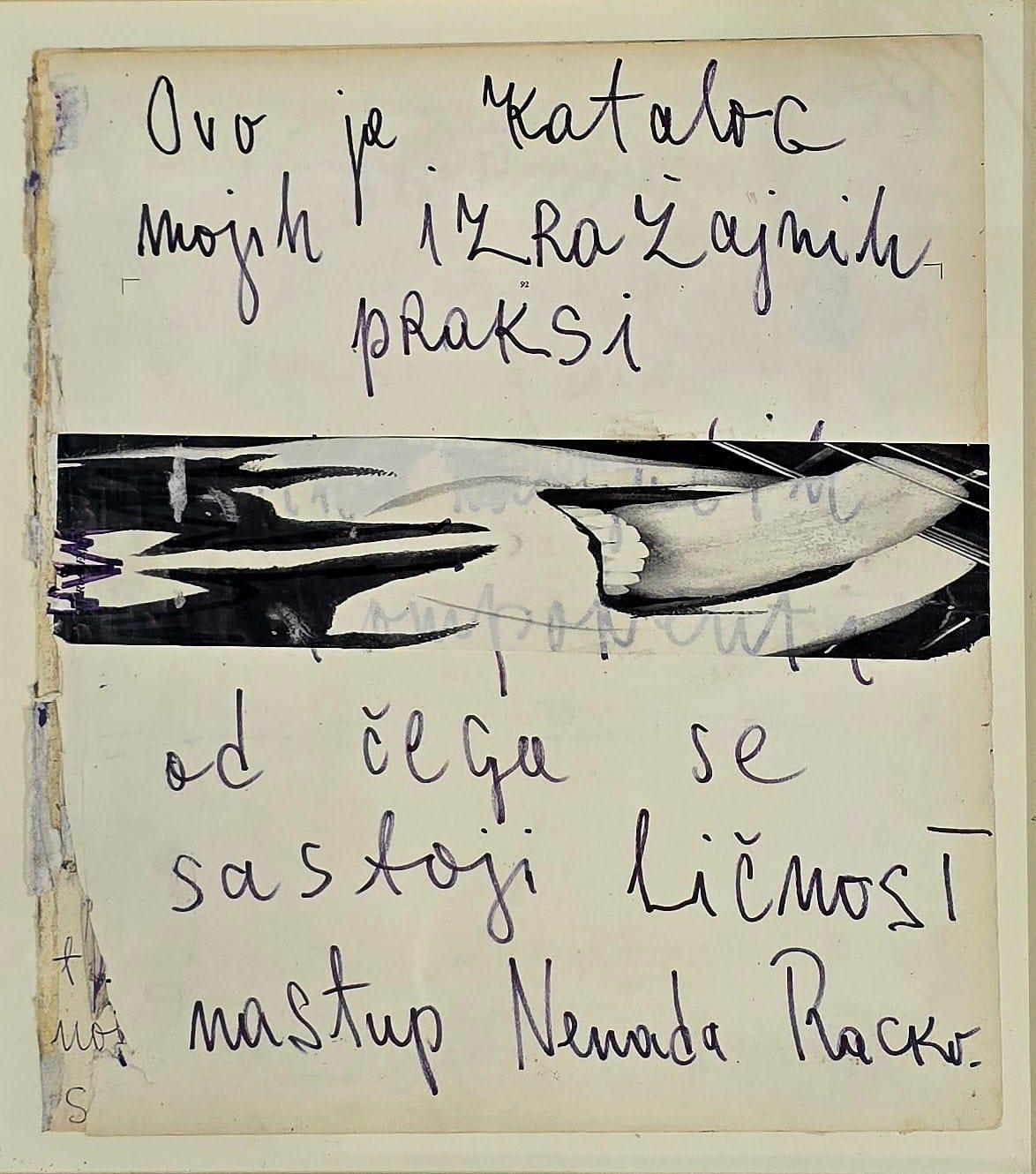 Art statement N.R., Nenad Džoni Racković, kombinovana tehnika na papiru