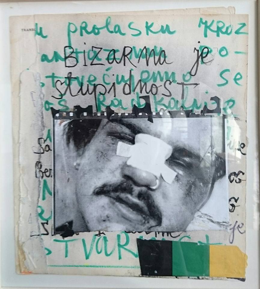 Bizarna je stupidnost, Nenad Džoni Racković, kombinovana tehnika na papiru