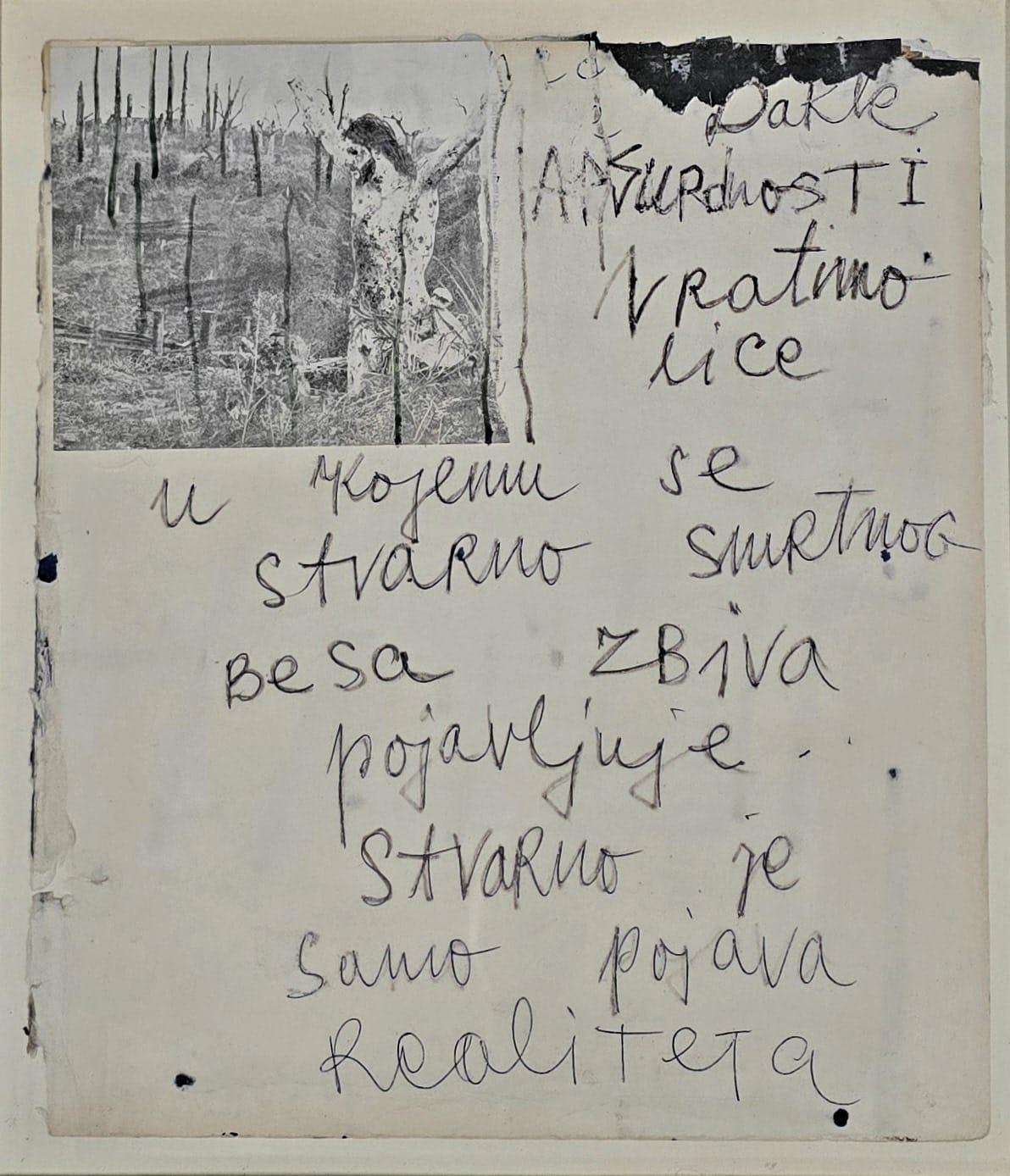 Stvarno, Nenad Džoni Racković, kombinovana tehnika na papiru