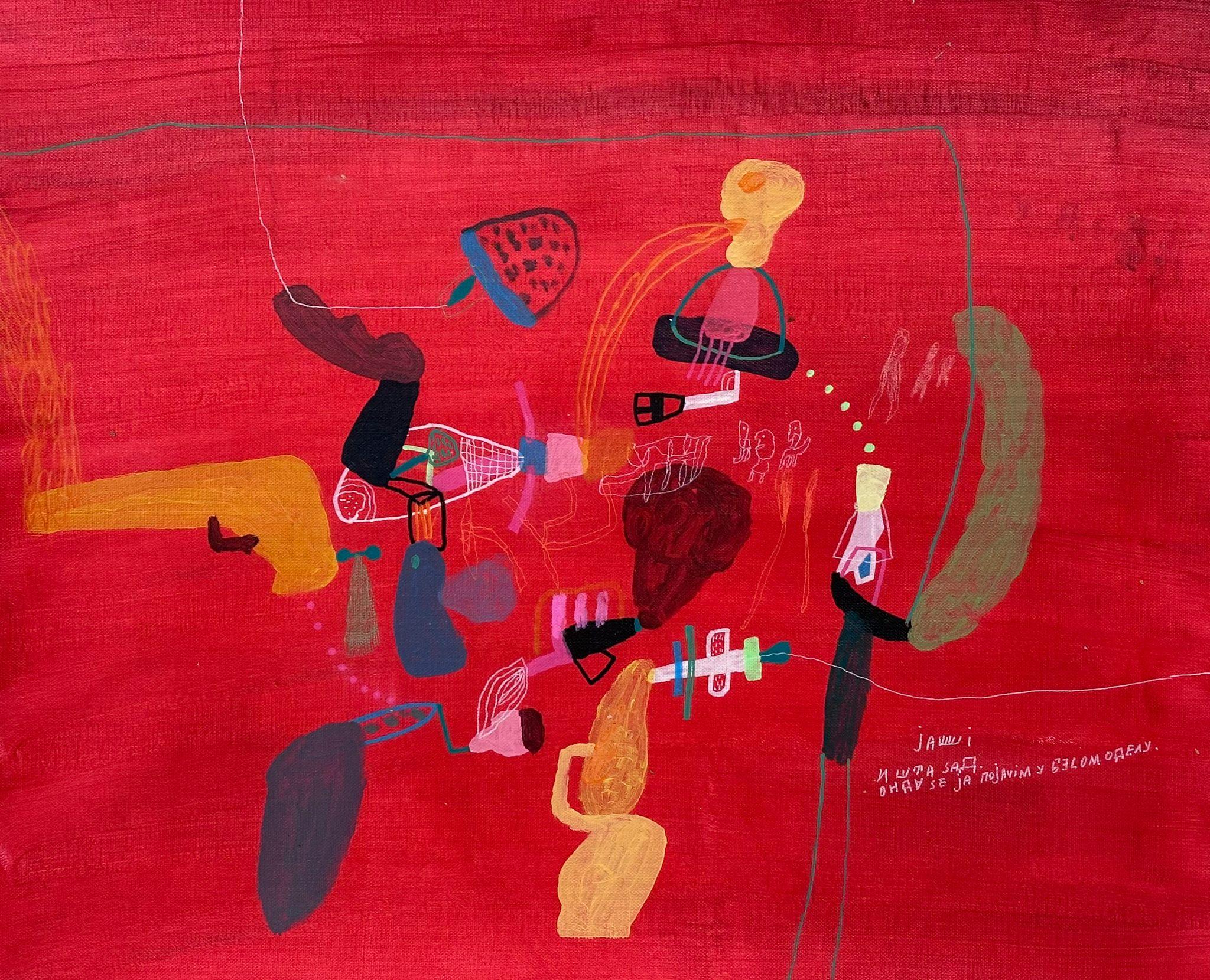 I šta sad...Onda se ja pojavim u belom odelu, Joškin Šiljan, akril na platnu