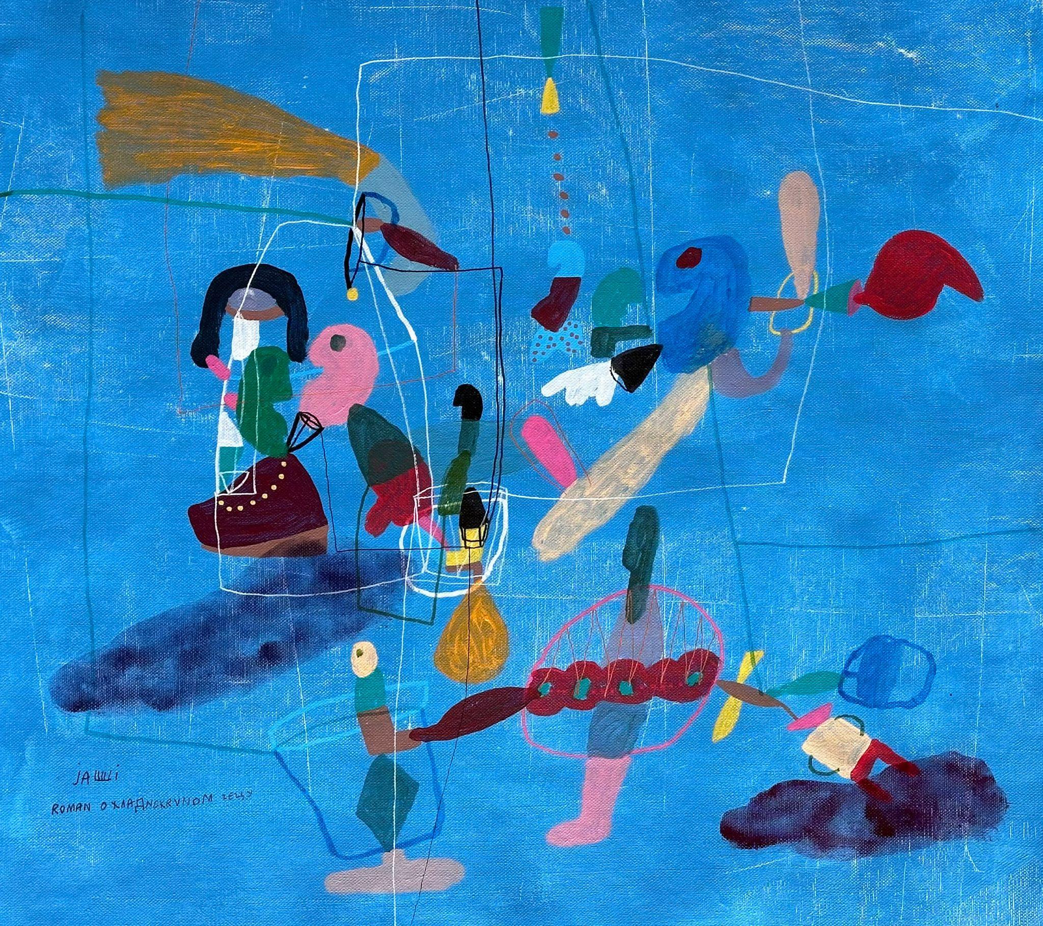 Roman o hladnokrvnom zecu, Joškin Šiljan, akril na platnu