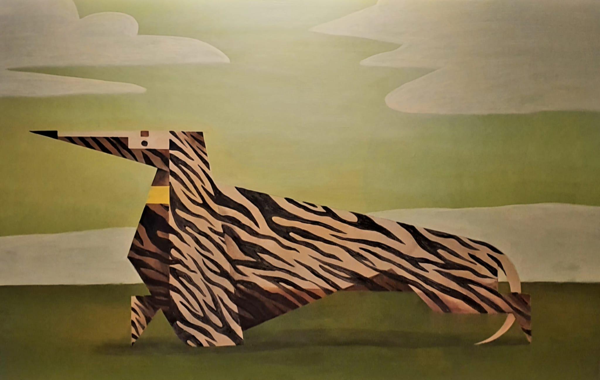 Zebra, Rade Tepavčević, akril na platnu