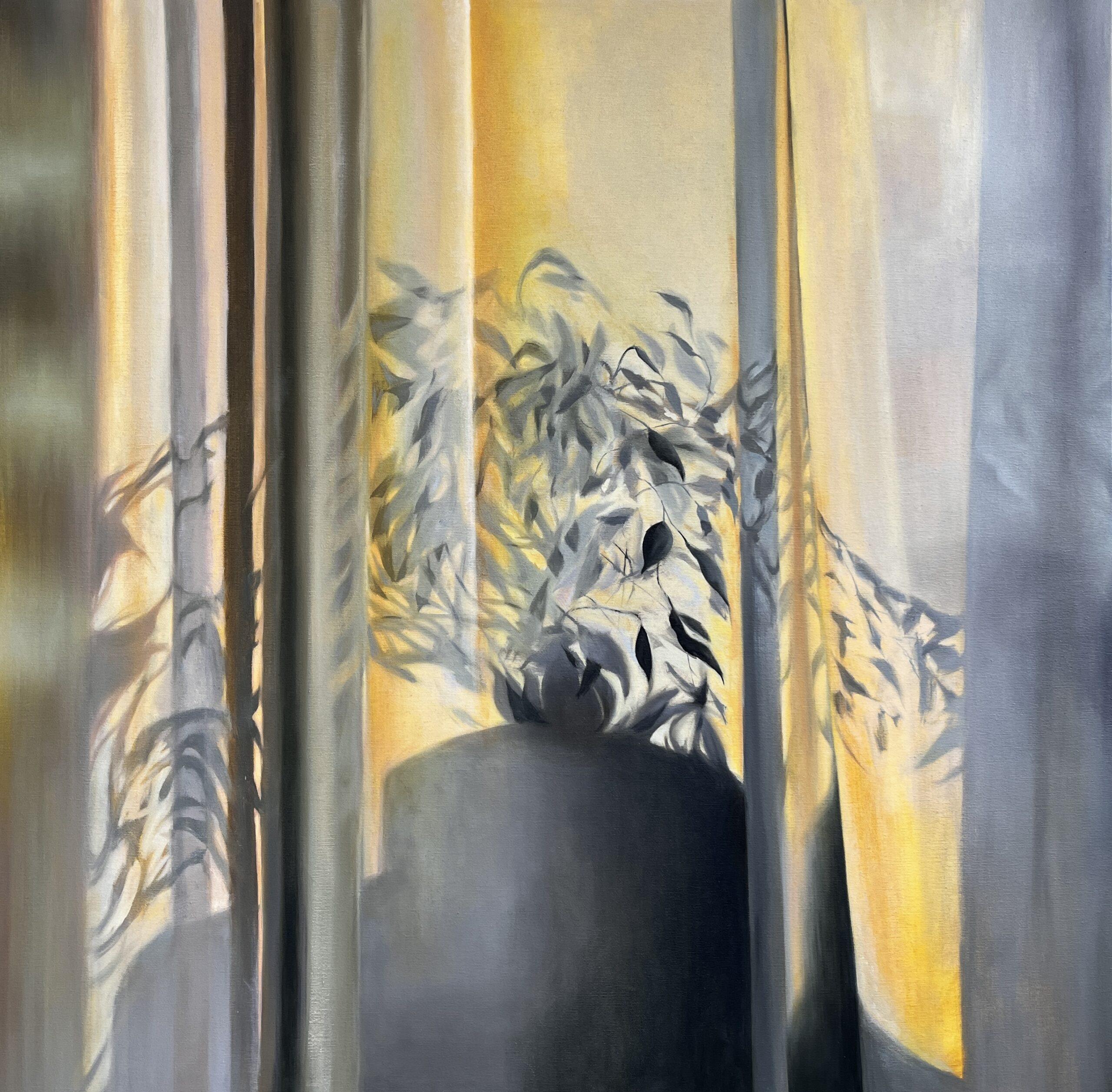 Through the window, Barbara Subotić, ulje na platnu