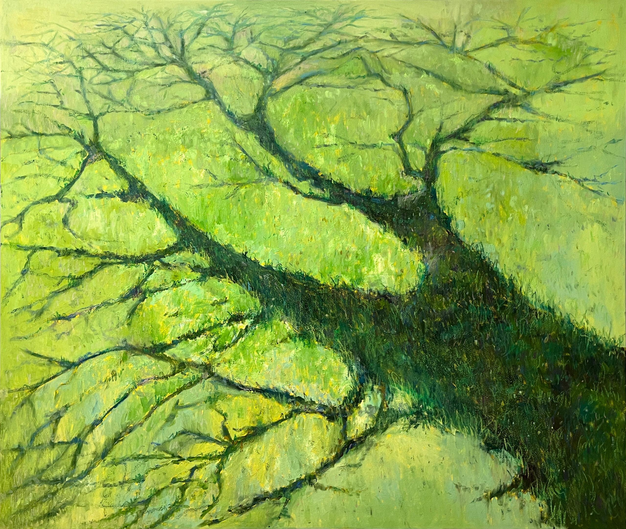 By the tree, Barbara Subotić, ulje na platnu