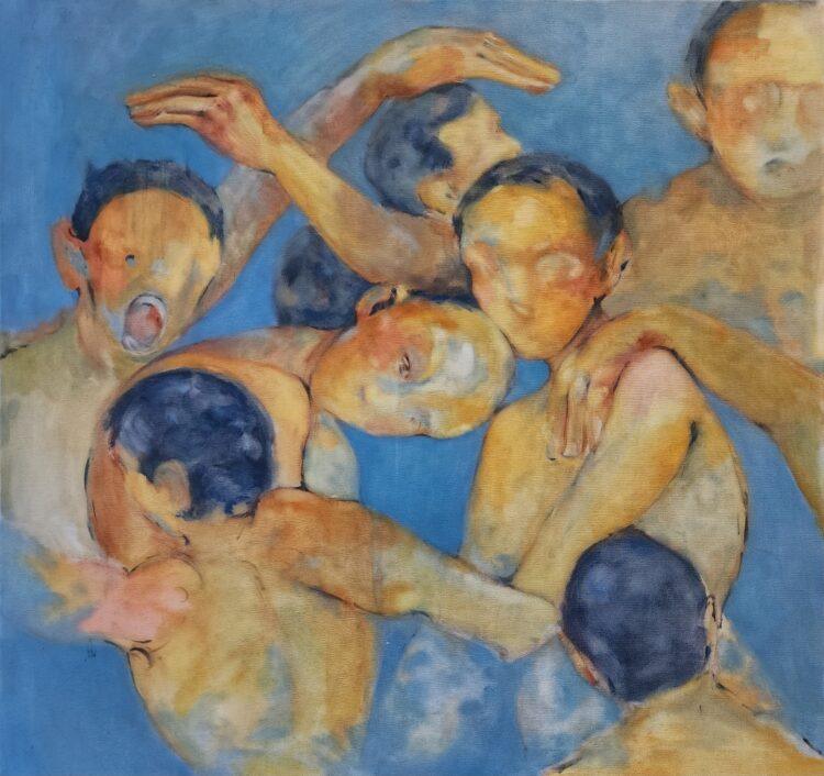 Figure composition I, Sara Lasram, ulje na platnu