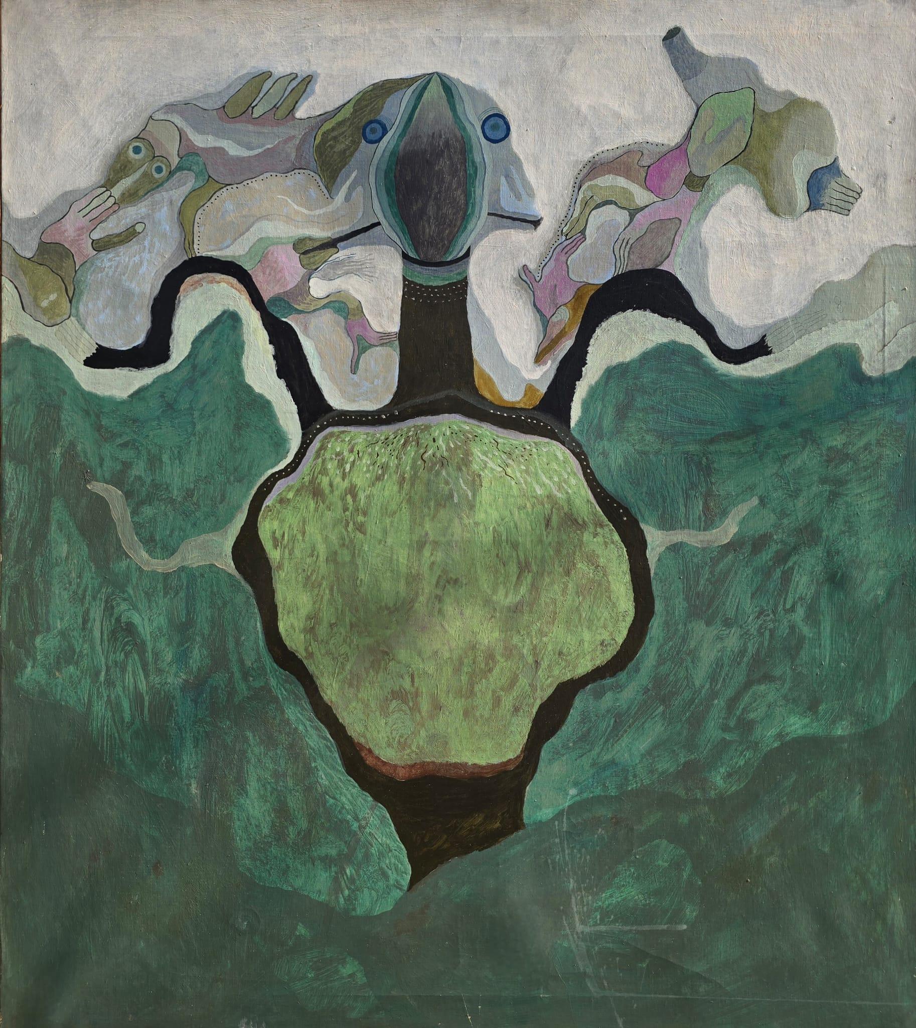 Igra II, Nusret (Nysret) Salihamidžić, ulje na platnu