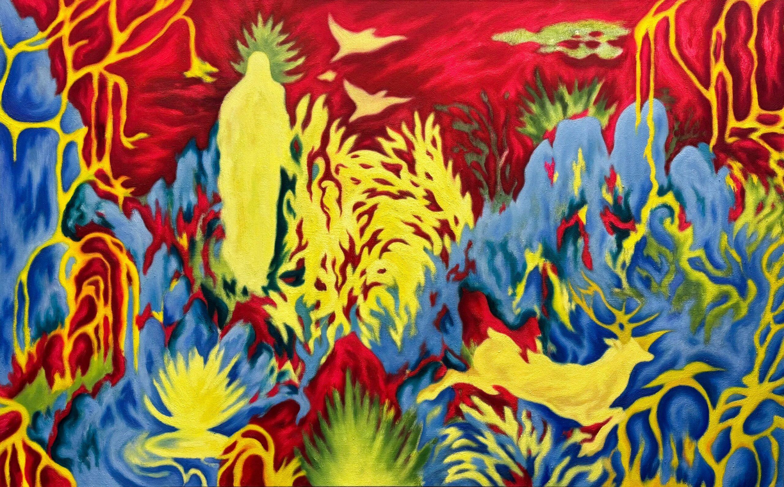 Red Flags And Long Nights, Milica Pejković, ulje na platnu